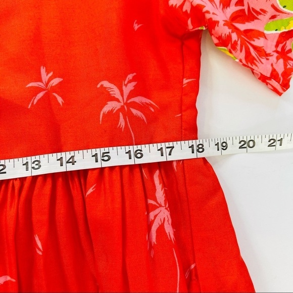 Vintage amara Hawaiian mumu maxi dress flamingo tropical novelty print - Picture 10 of 13